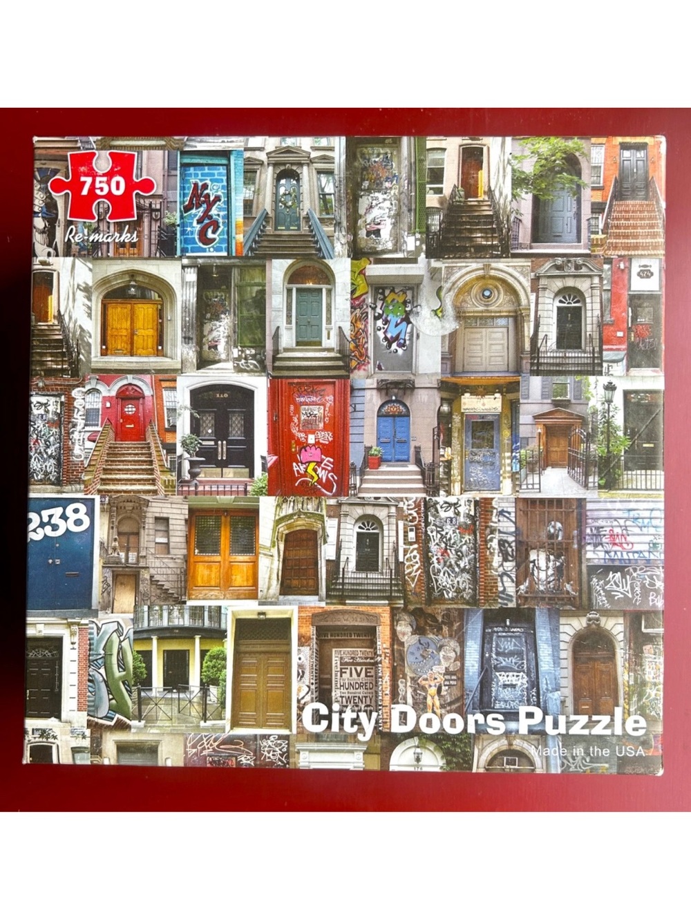 Re-marks "City Doors" 750 Piece Complete Jigsaw Puzzle & Mini Poster "18 x 24"